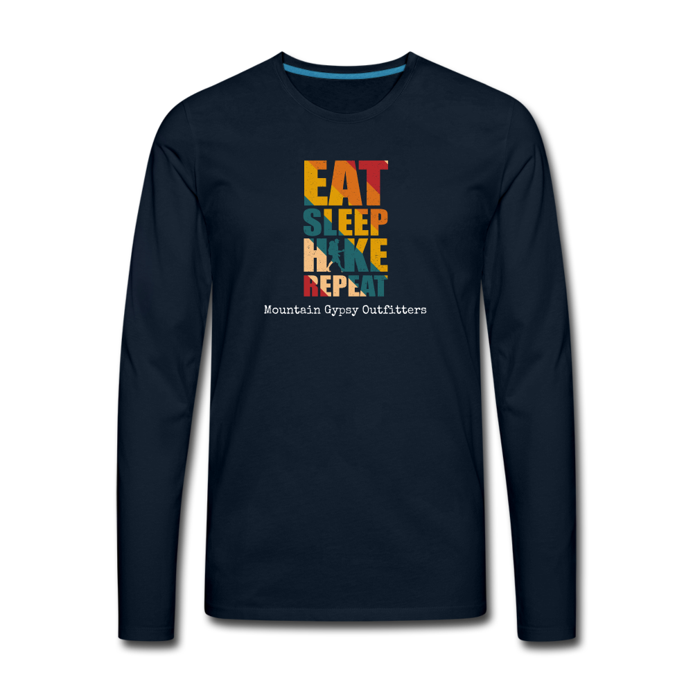 Eat Sleep Hike Long Sleeve - deep navy