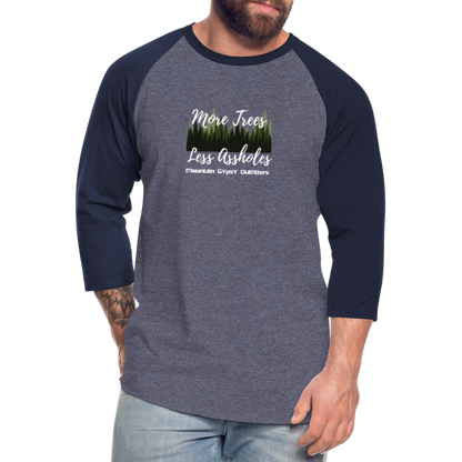 More Trees 3/4 Sleeve - heather blue/navy