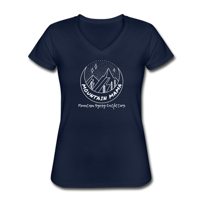 Mountain Mama V-neck Tee - navy