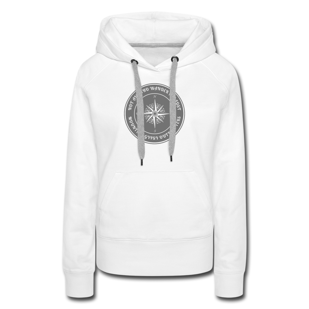 Not All Who Wander Hoodie - white