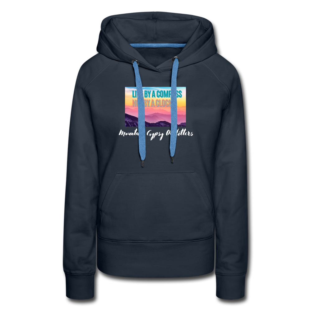 Live By a Compass Hoodie - navy