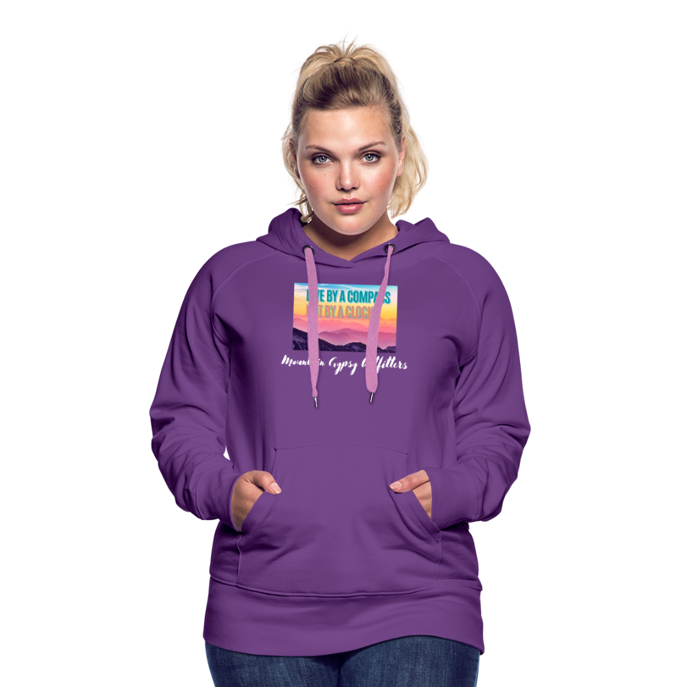 Live By a Compass Hoodie - purple