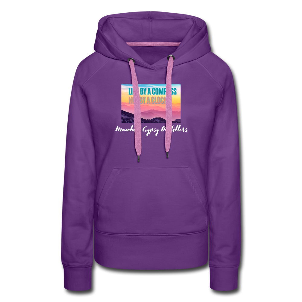 Live By a Compass Hoodie - purple