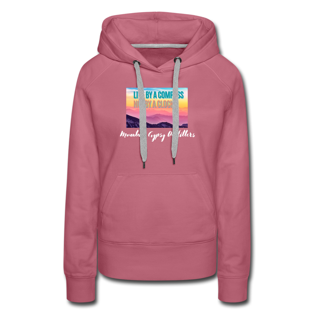 Live By a Compass Hoodie - mauve