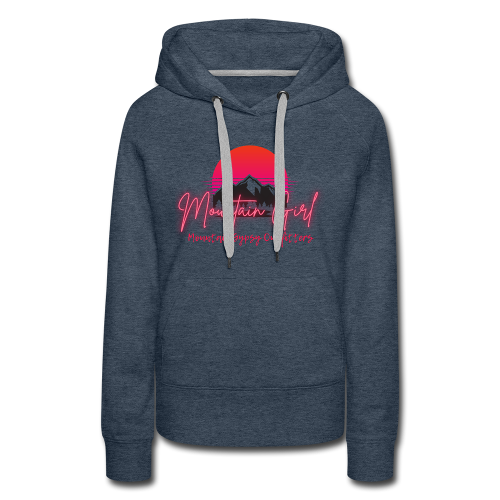 Mountain Girl Hoodie - heather denim