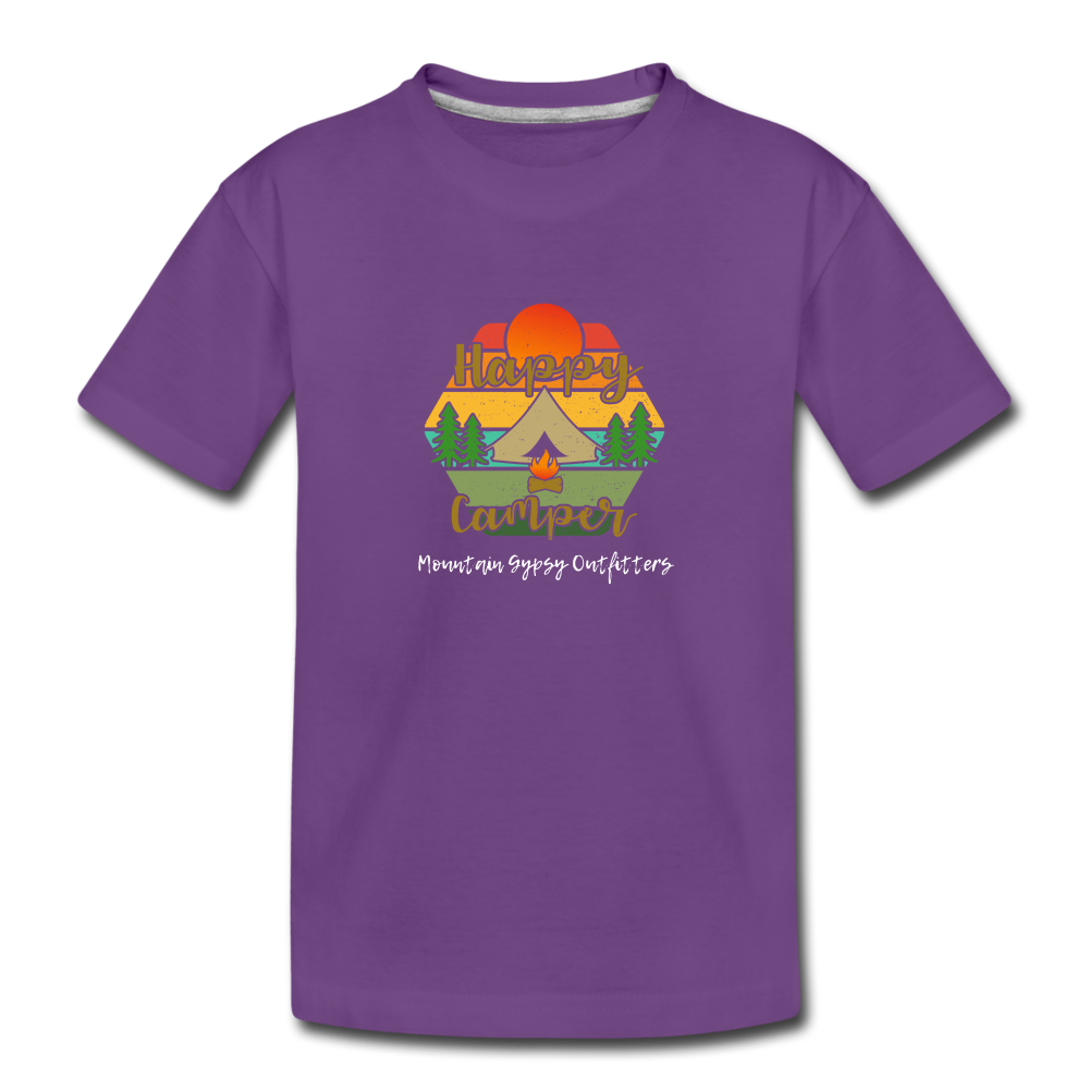 Happy Camper Kid's Tee - purple