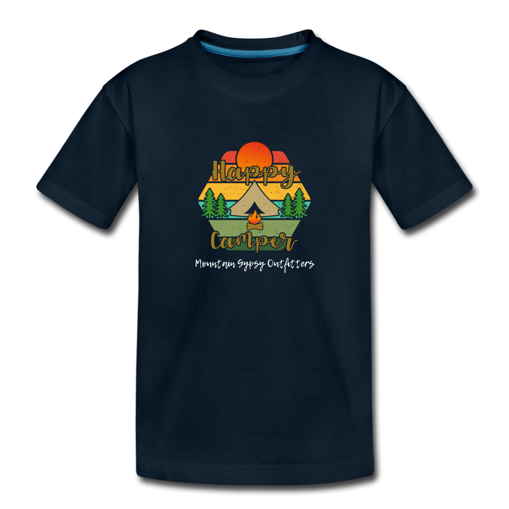 Happy Camper Kid's Tee - deep navy