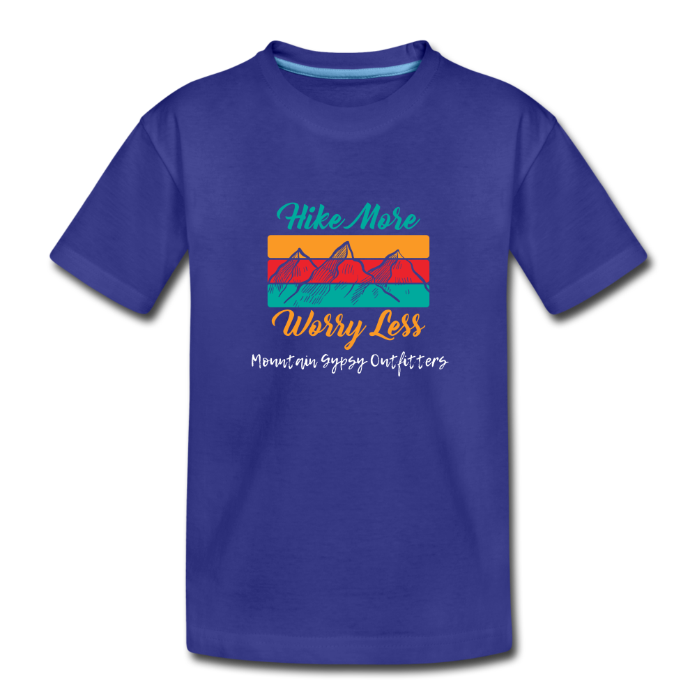 Worry Less Kids Tee - royal blue