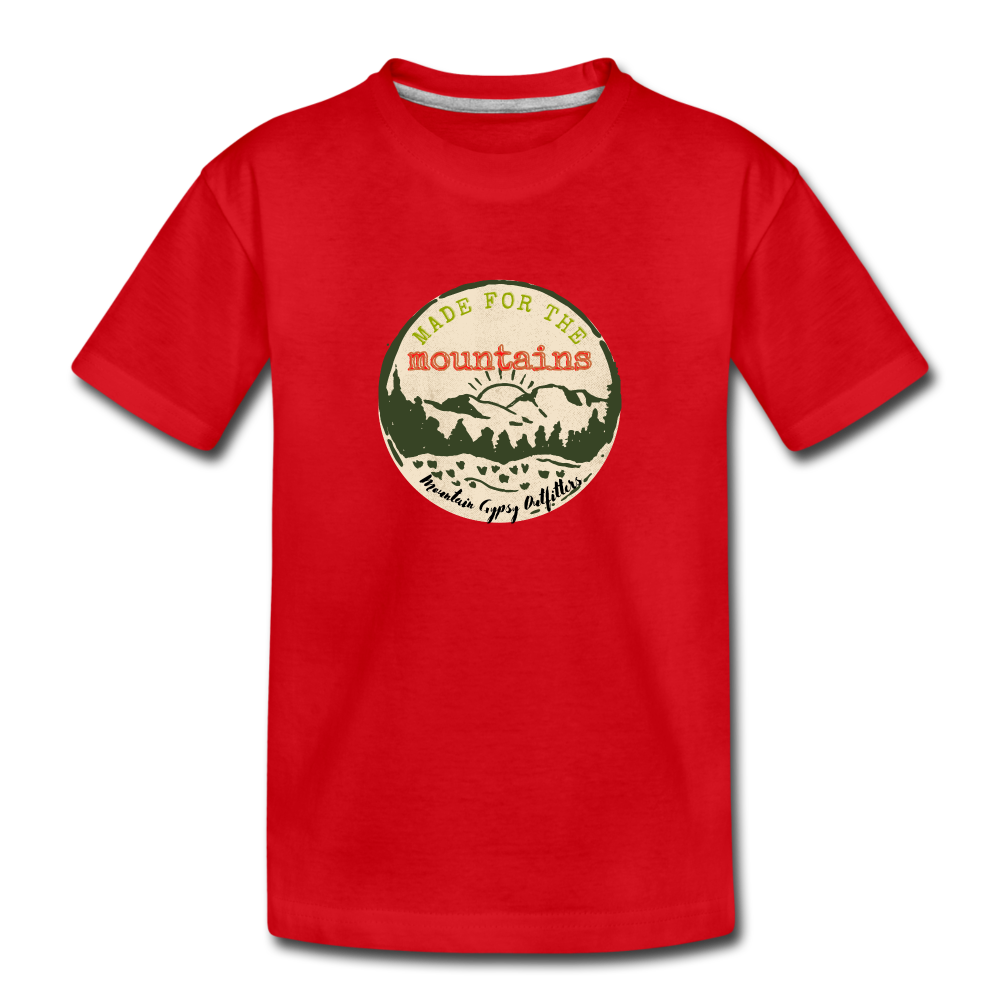 Made for the Mountains Kid's Tee - red
