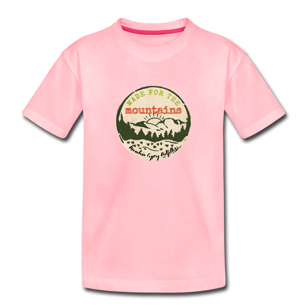 Made for the Mountains Kid's Tee - pink