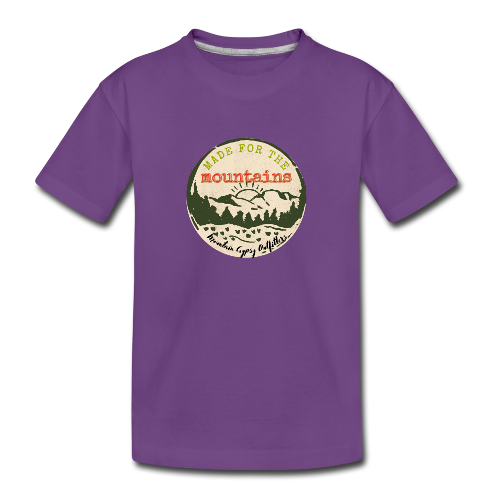 Made for the Mountains Kid's Tee - purple