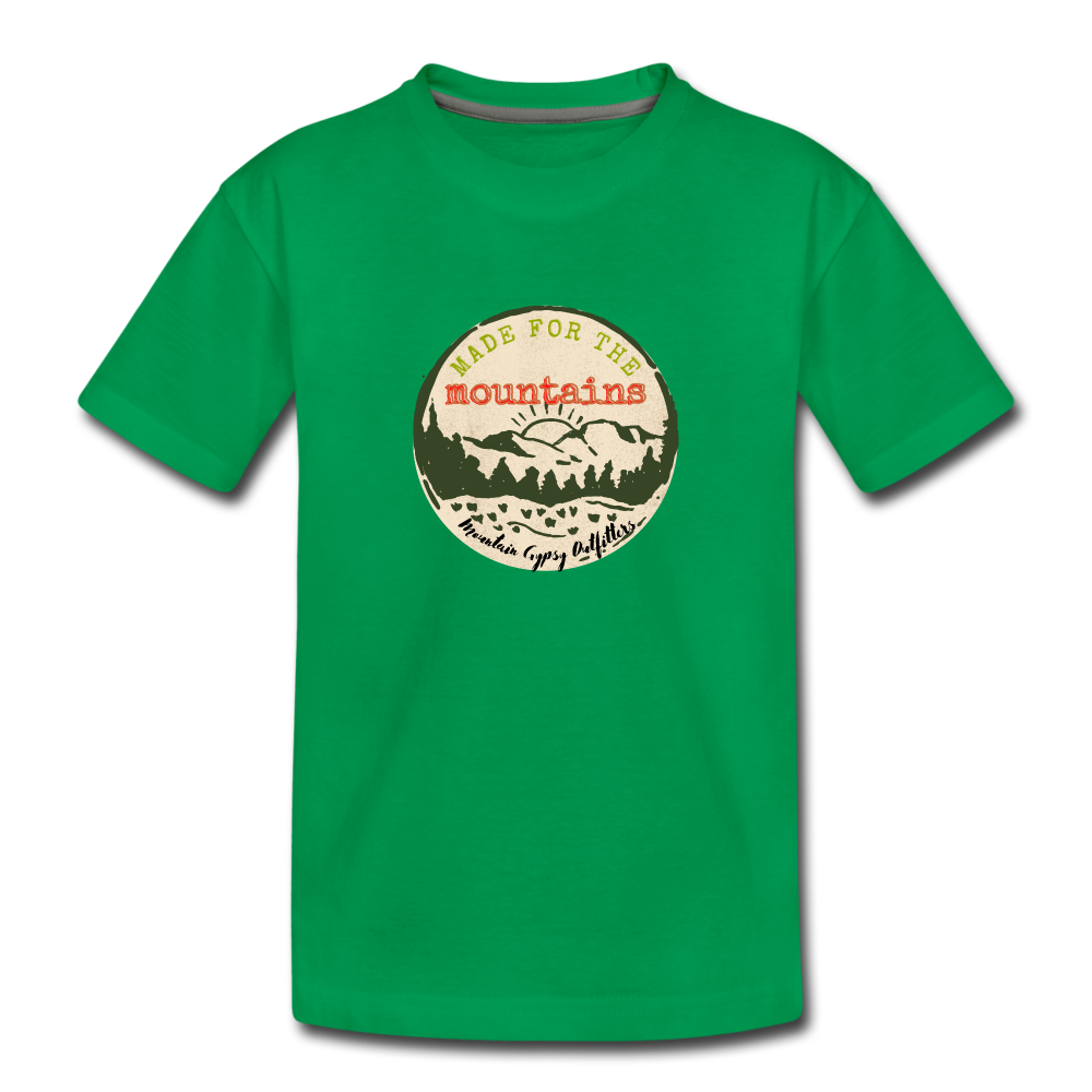 Made for the Mountains Kid's Tee - kelly green