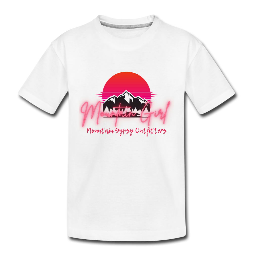 Mountain Girl Kid's Tee - white