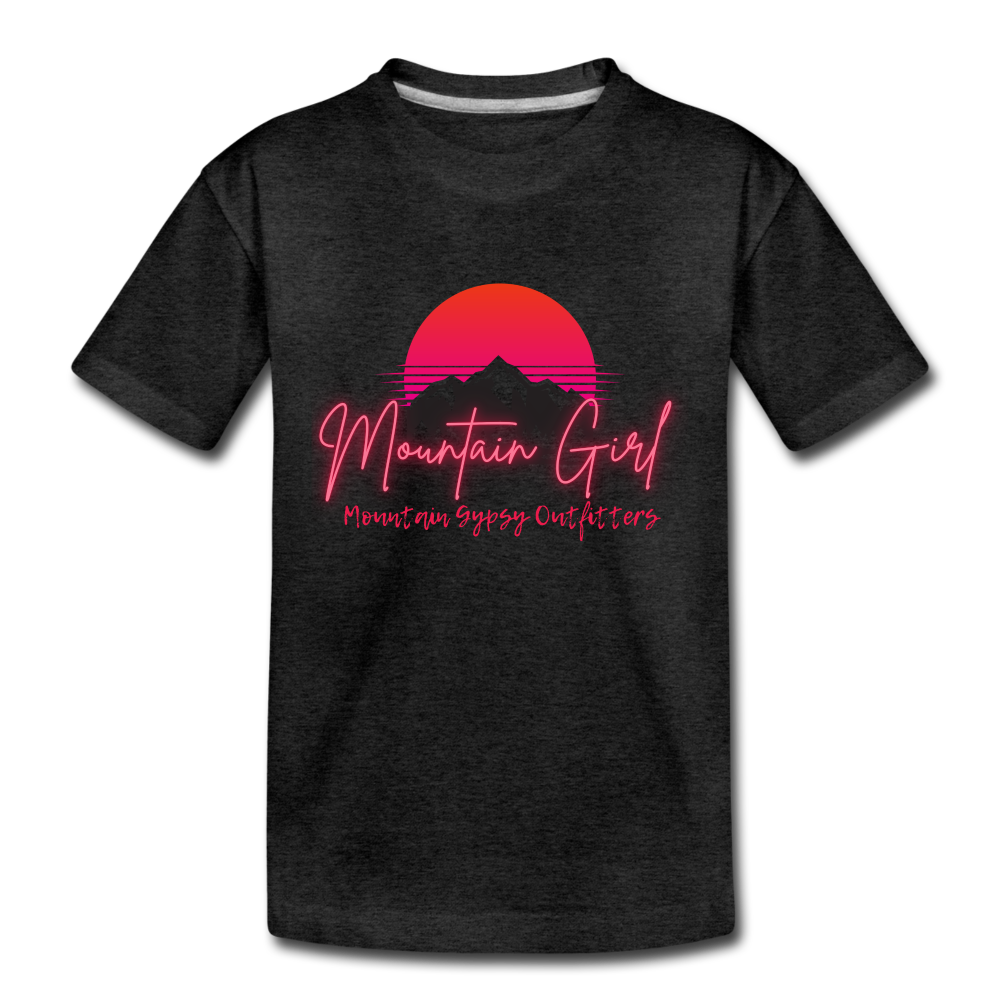 Mountain Girl Kid's Tee - charcoal grey