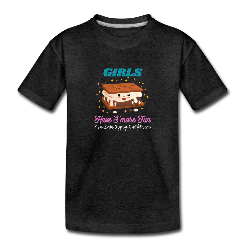 S'more Fun Kid's Tee - charcoal grey