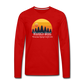 Wander More Men's Long Sleeve - red