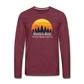 Wander More Men's Long Sleeve - heather burgundy
