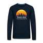 Wander More Men's Long Sleeve - deep navy