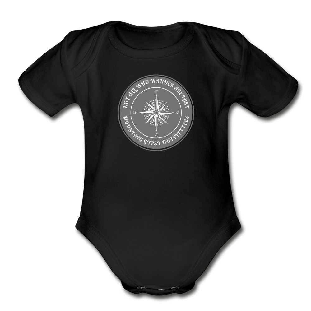 Not All Who Wander Infant Tee - black