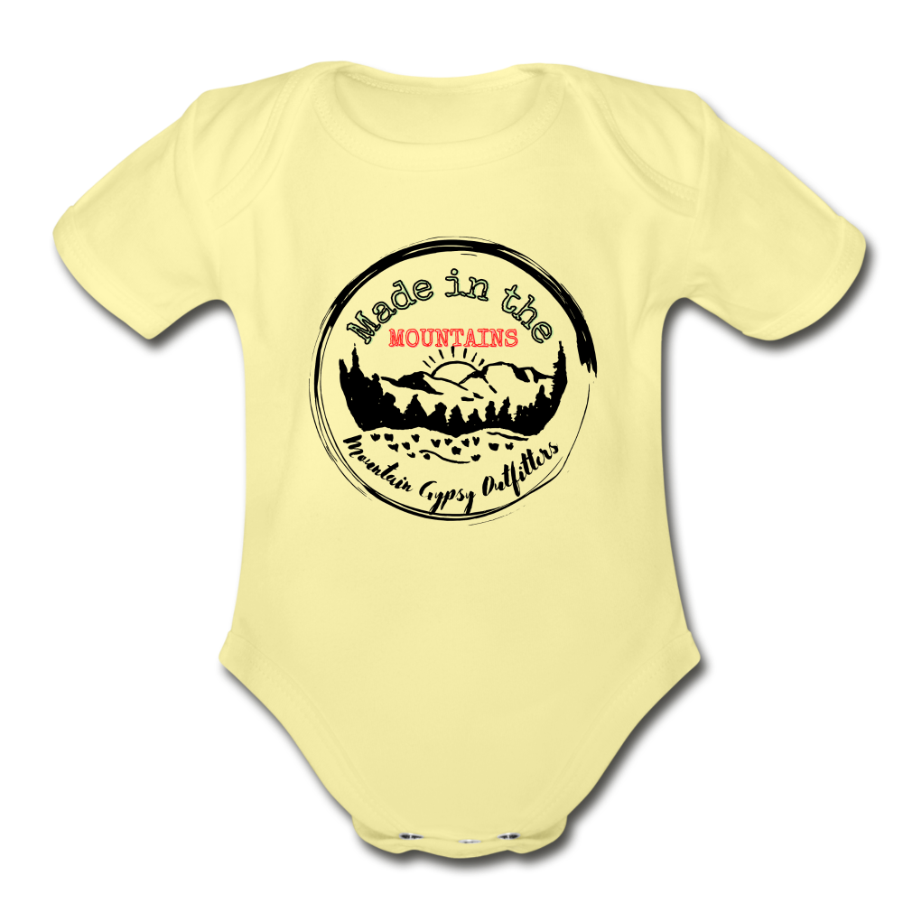 Made In The Mountains Infant Tee - washed yellow