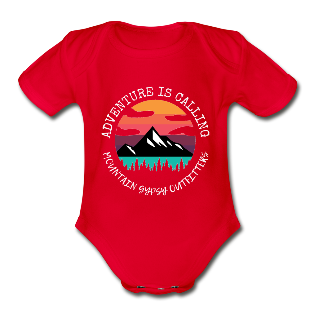 Adventure is Calling Infant Bodysuit - red