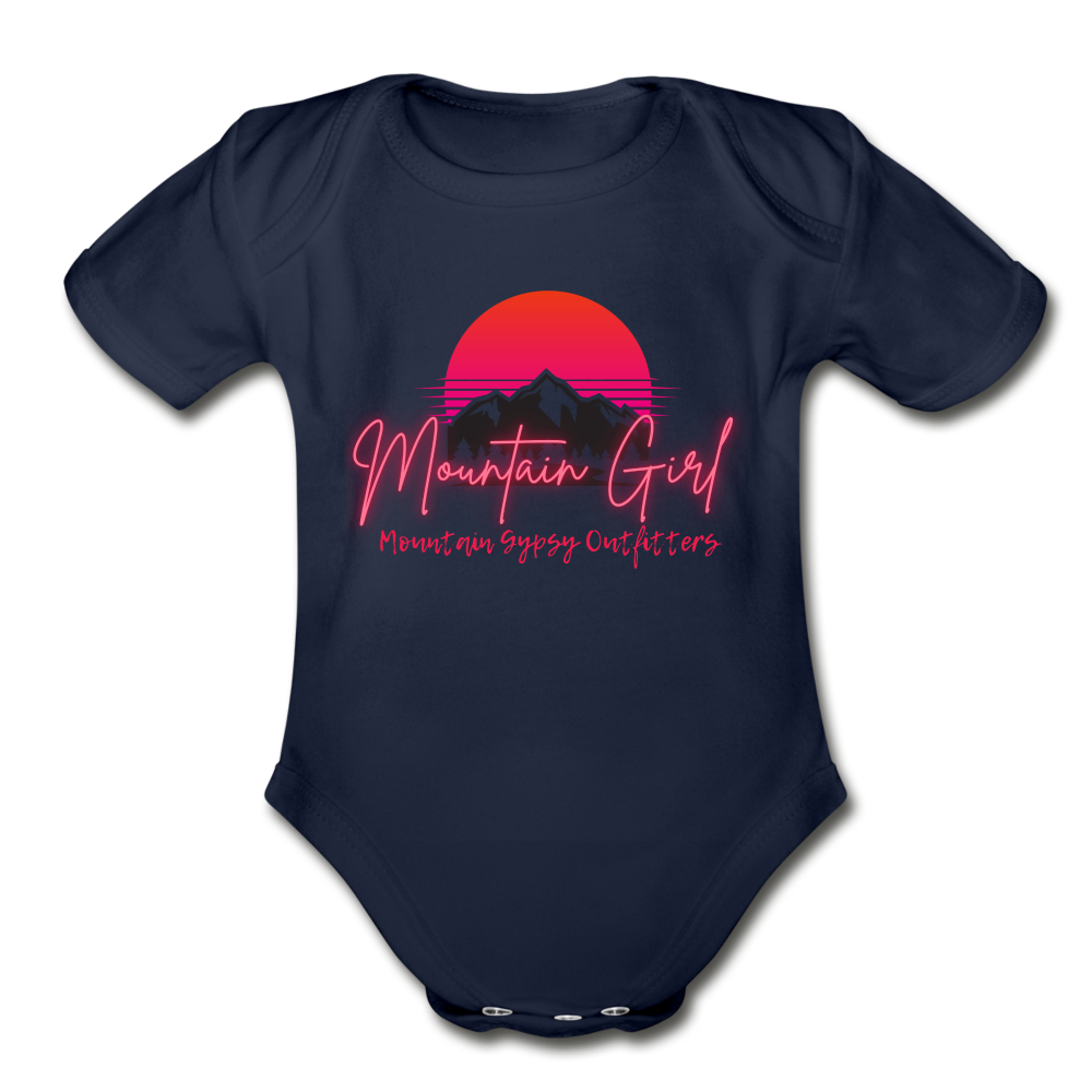 Mountain Girl Infant Tee - dark navy