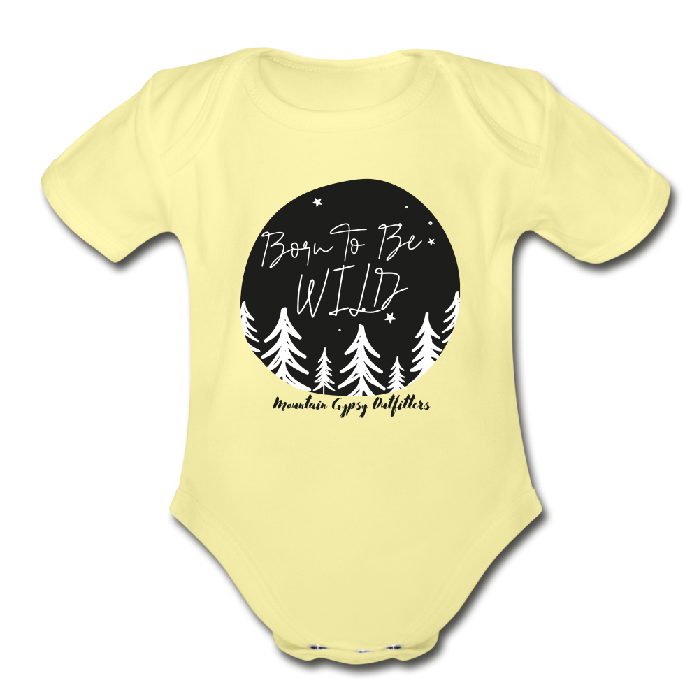 Born To Be Wild Infant Tee - washed yellow