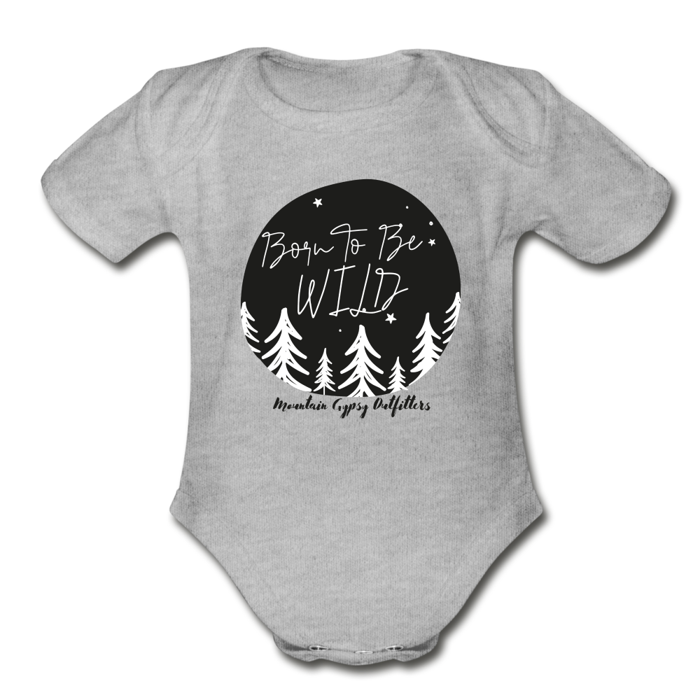 Born To Be Wild Infant Tee - heather grey