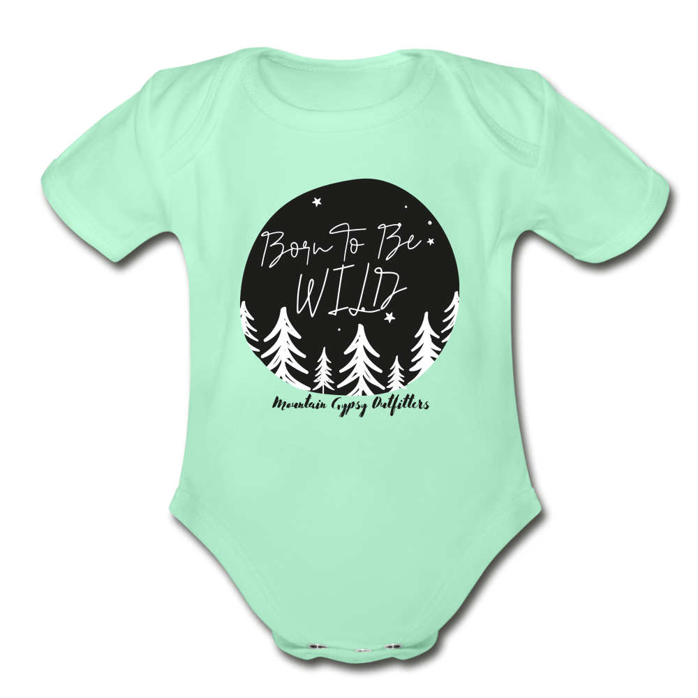 Born To Be Wild Infant Tee - light mint