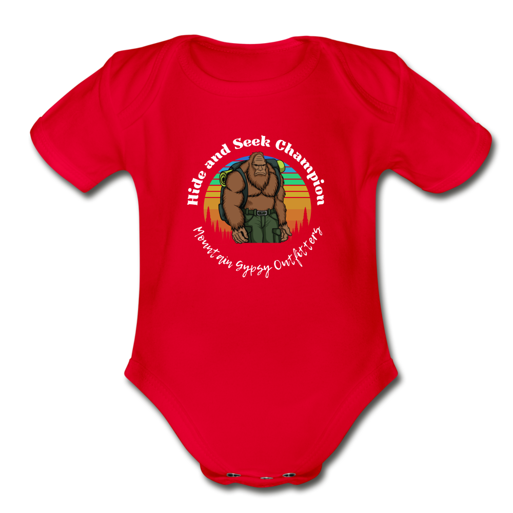 Hide and Seek Champ Infant Tee - red