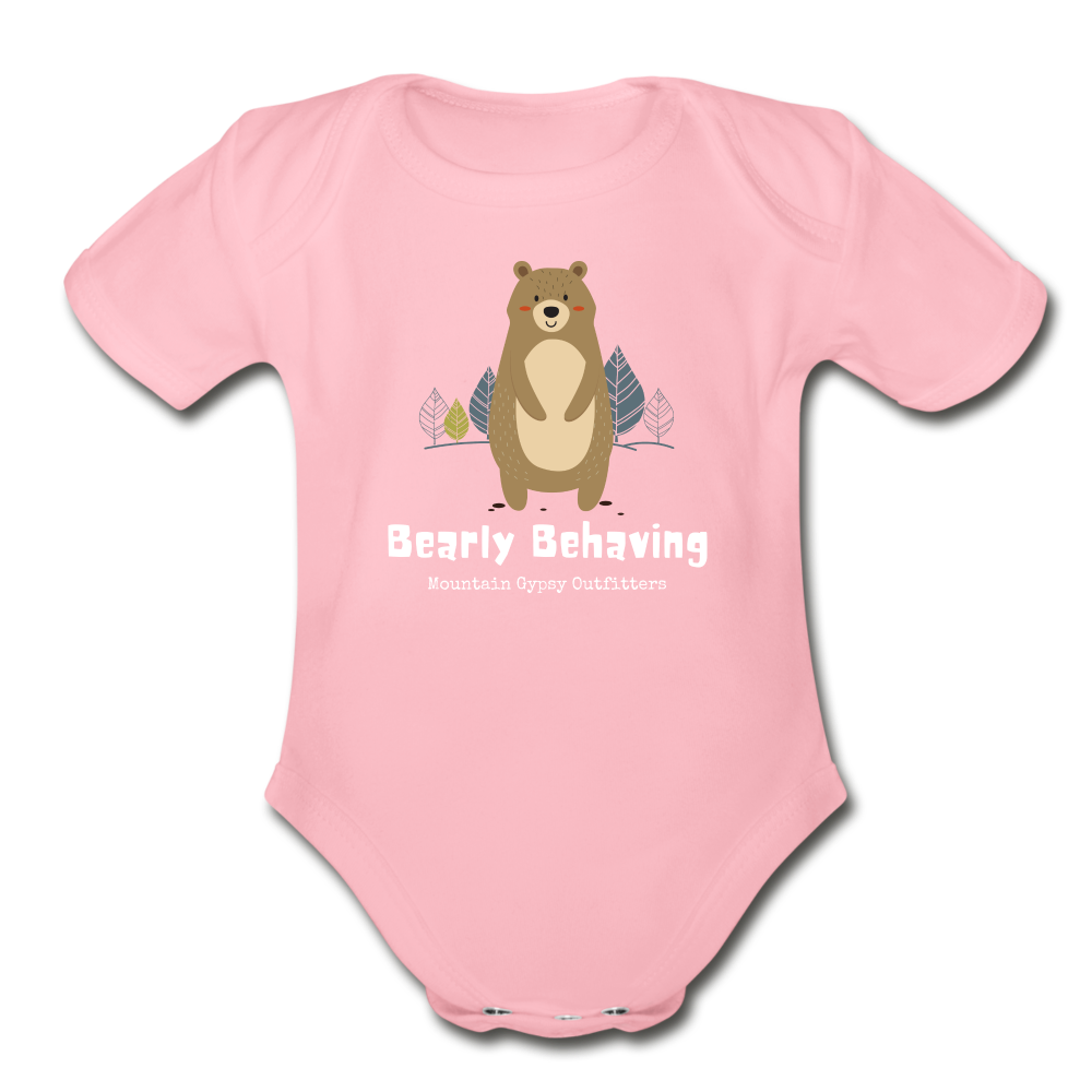 Bearly Behaving Infant Tee - light pink