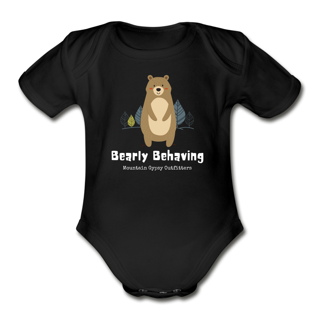 Bearly Behaving Infant Tee - black