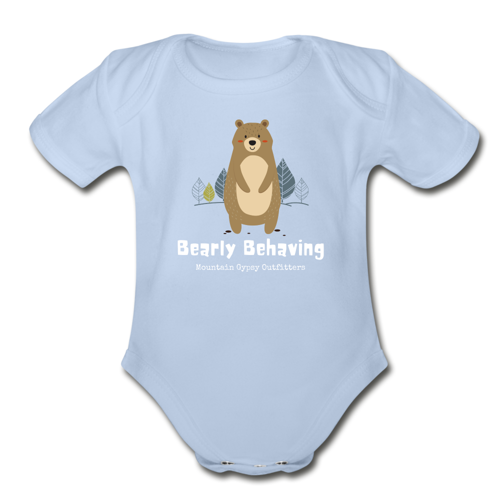 Bearly Behaving Infant Tee - sky