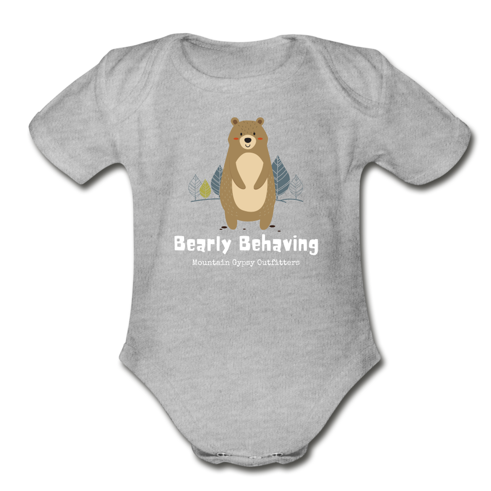 Bearly Behaving Infant Tee - heather grey