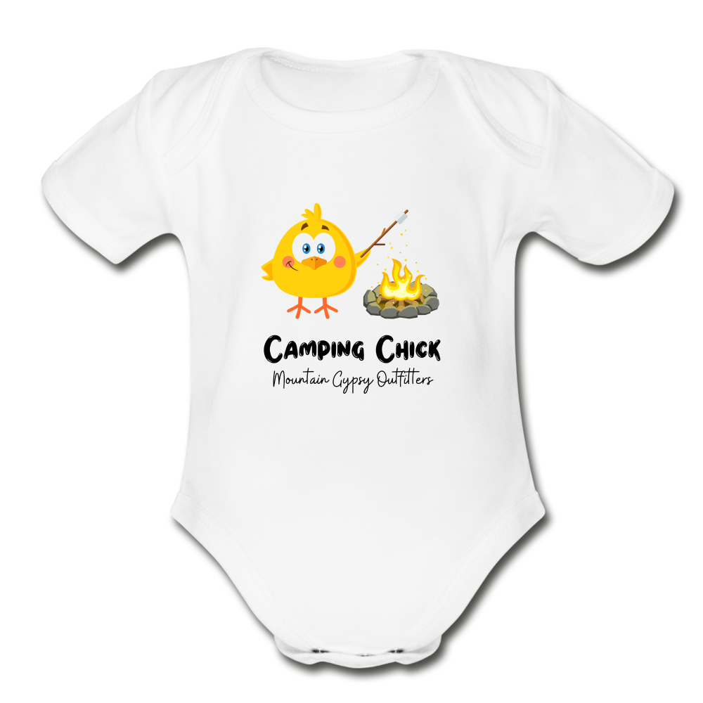 Camping Chick Infant Tee - white