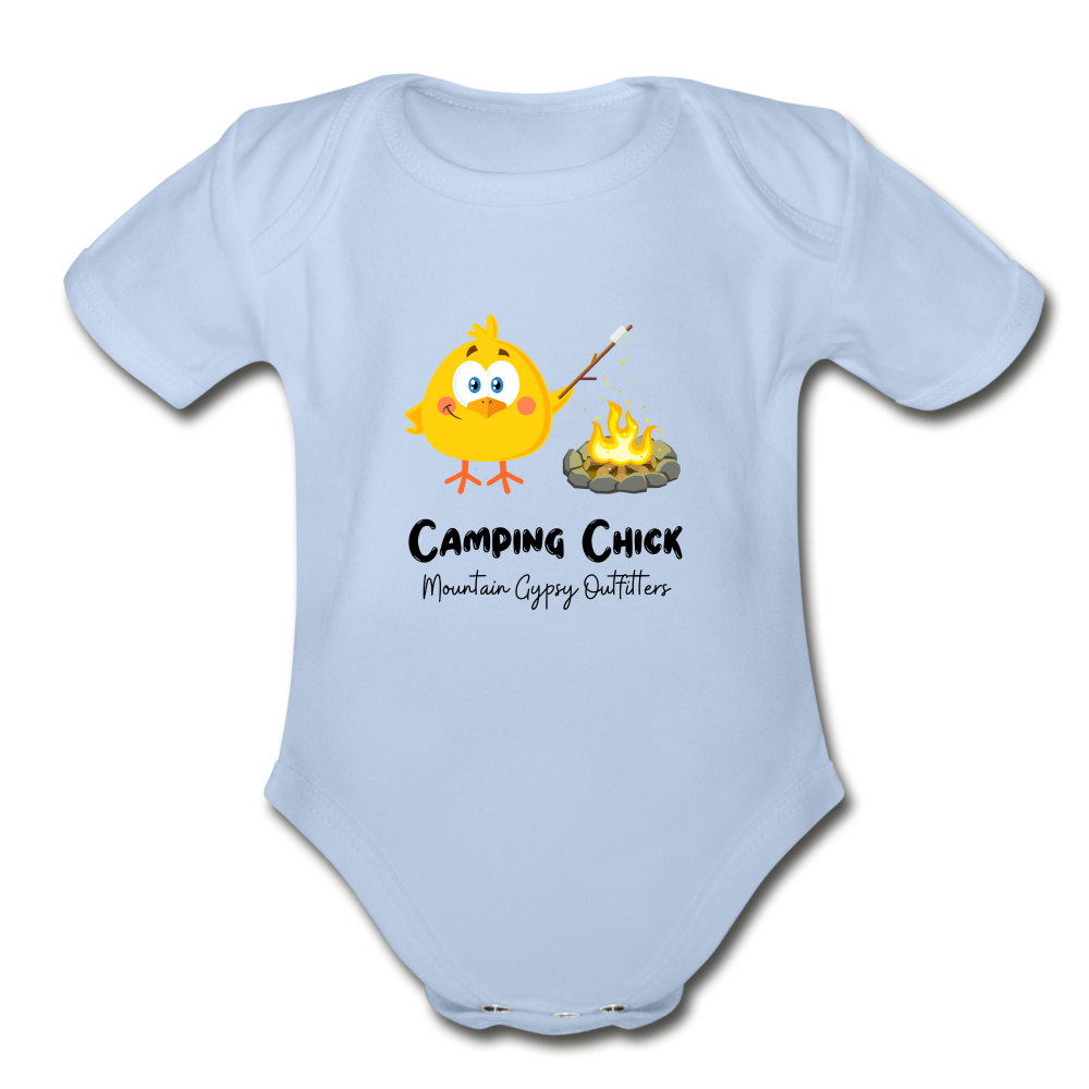 Camping Chick Infant Tee - sky