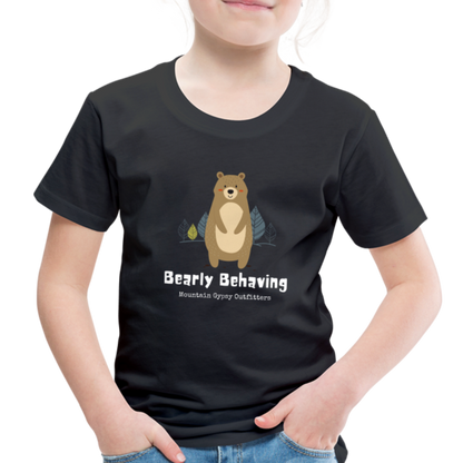 Bearly Behaving Toddler Tee - black