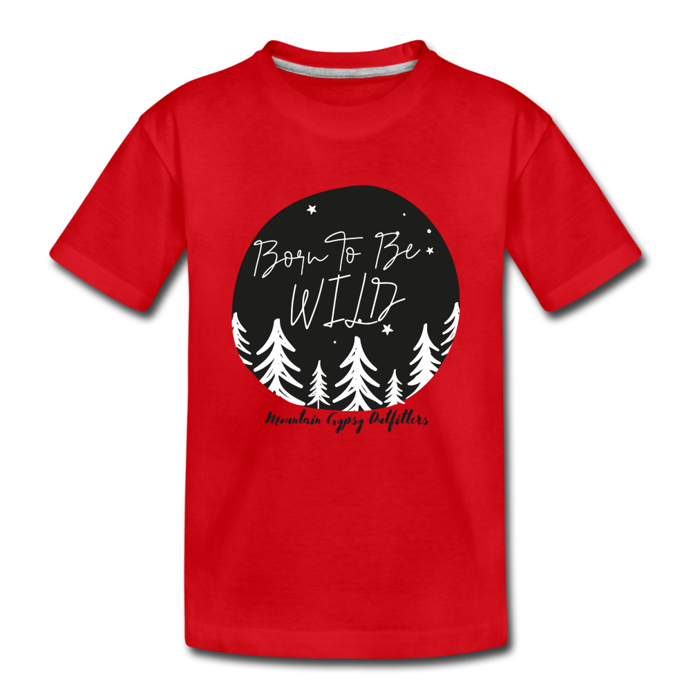 Born To Be Wild Toddler Tee - red