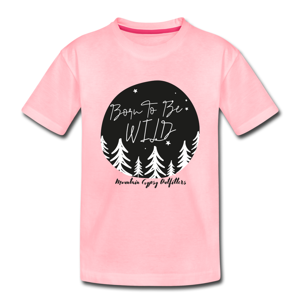 Born To Be Wild Toddler Tee - pink