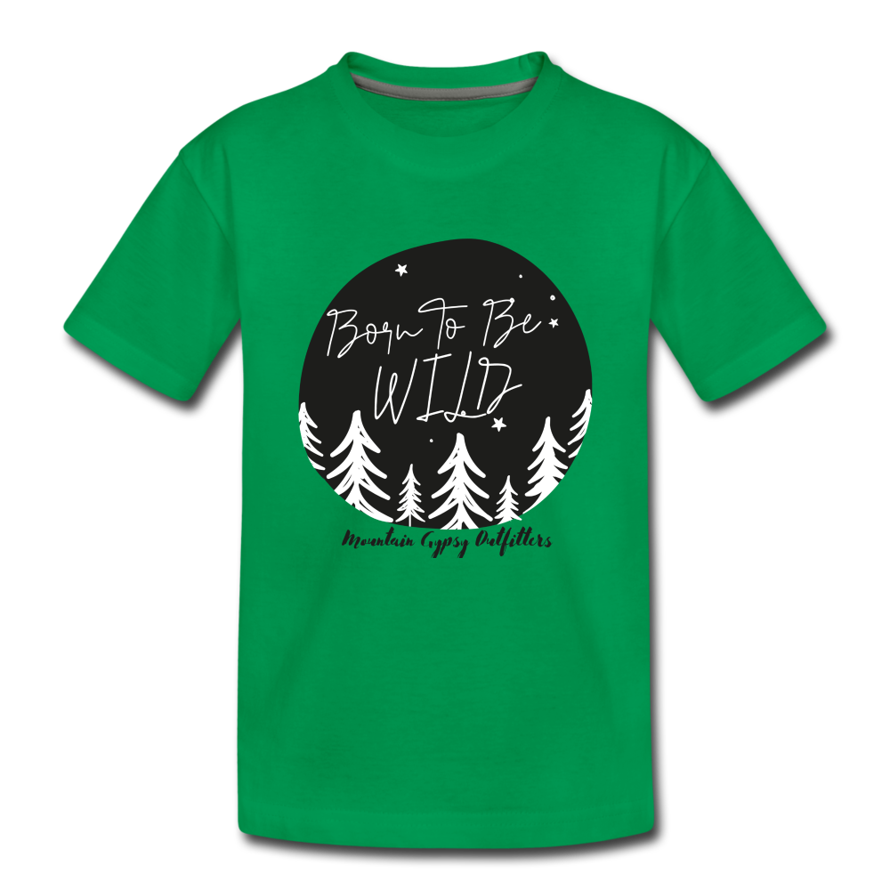 Born To Be Wild Toddler Tee - kelly green