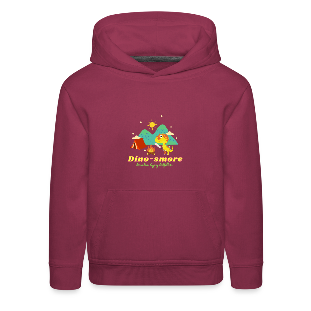 Dino-smore Hoodie - burgundy