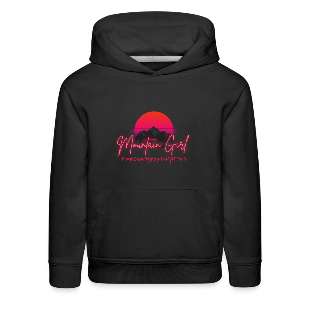 Mountain Girl Kids Hoodie - black