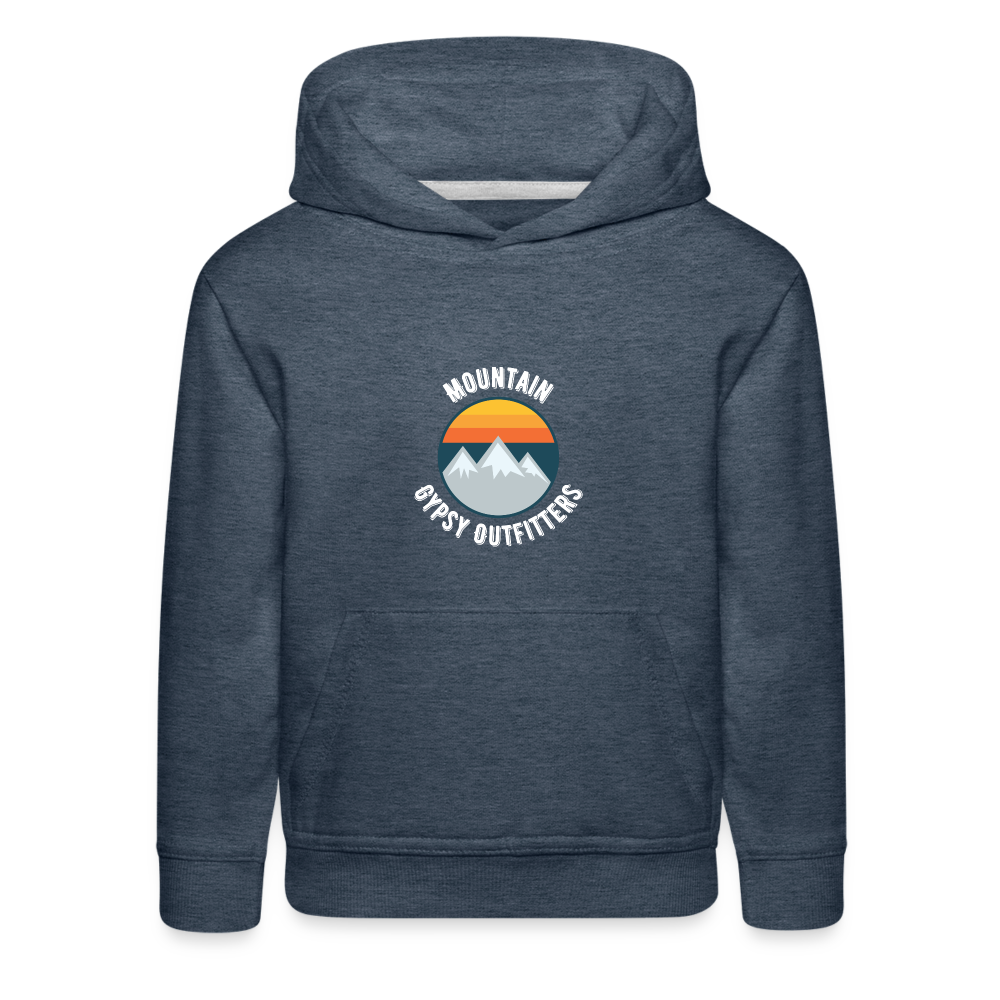 Retro MGO Kids Hoodie - heather denim