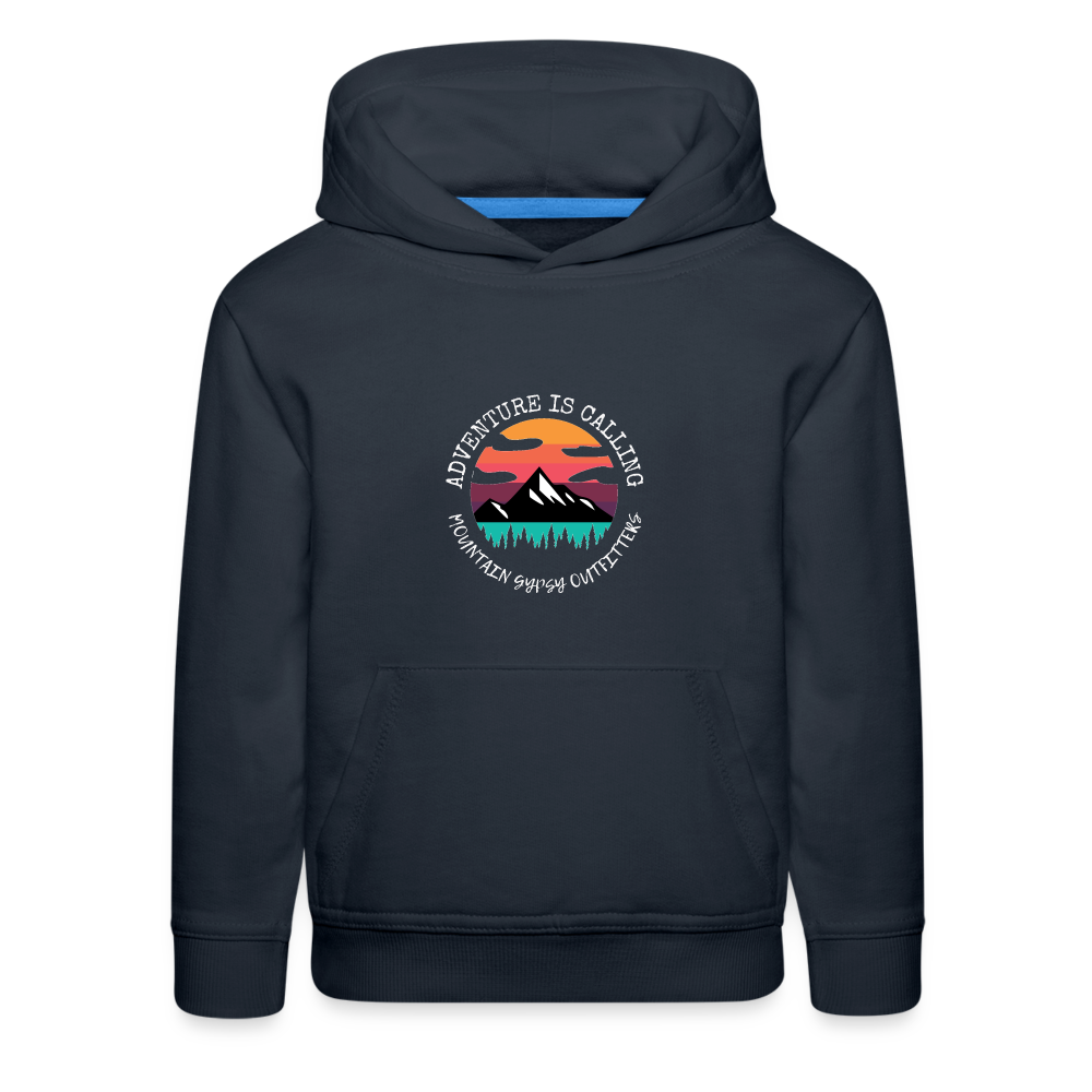 Adventure is Calling Kids Hoodie - navy