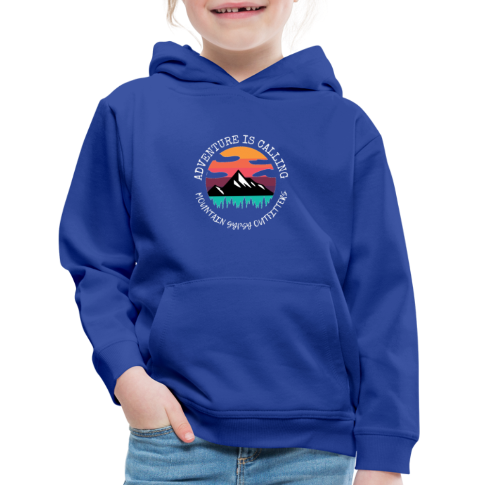 Adventure is Calling Kids Hoodie - royal blue