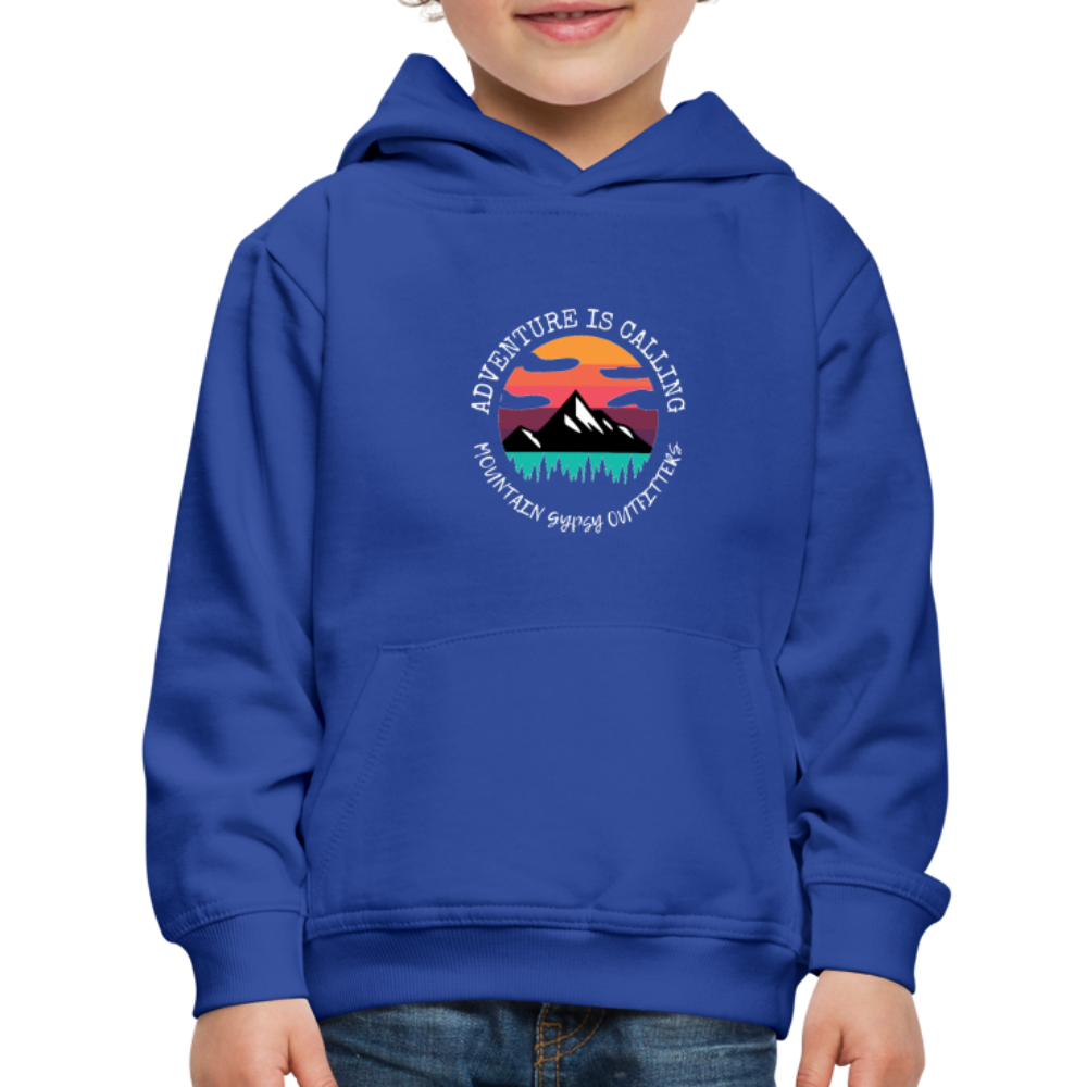 Adventure is Calling Kids Hoodie - royal blue