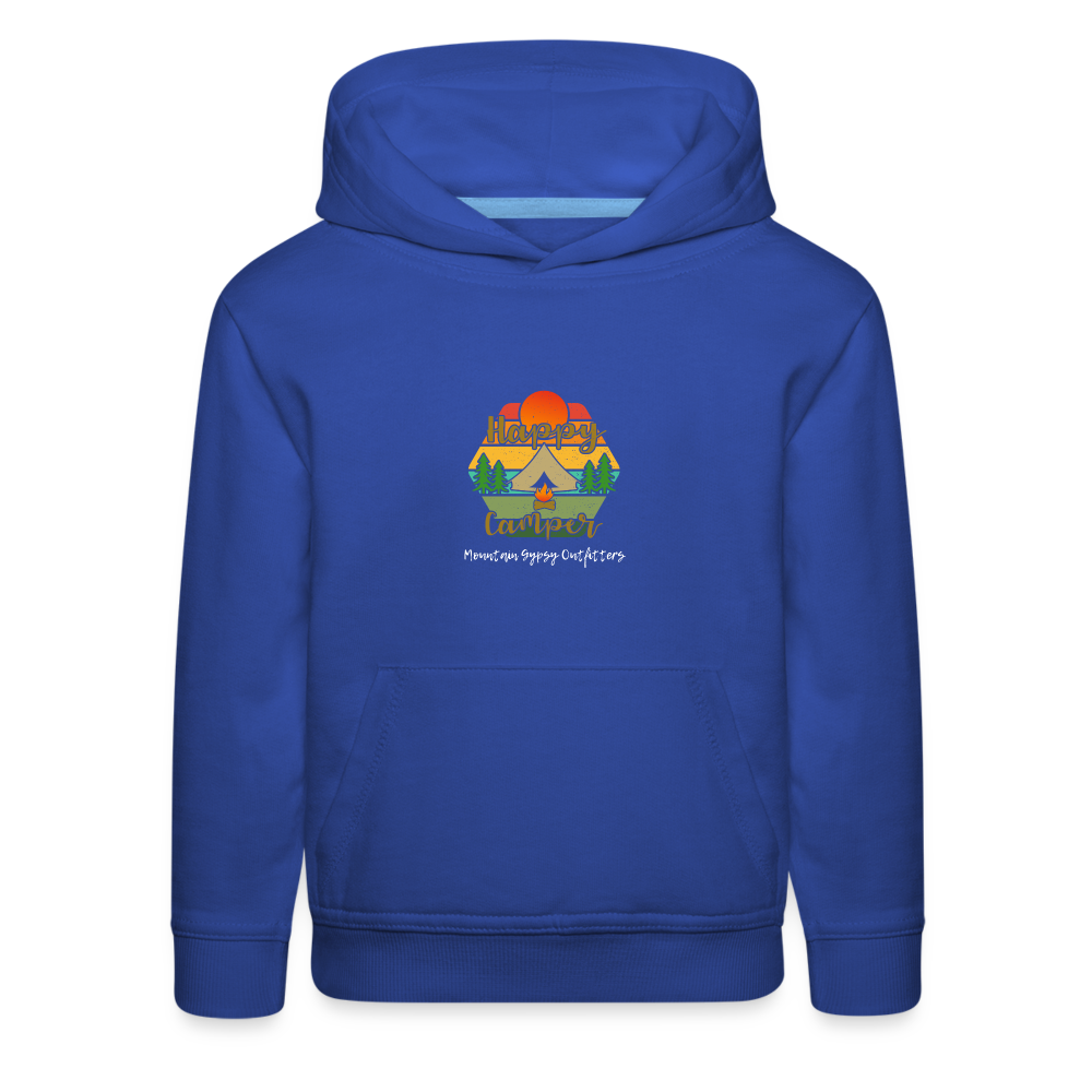 Happy Camper Kids Hoodie - royal blue