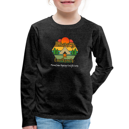 Happy Camper Kids Long Sleeve - charcoal grey