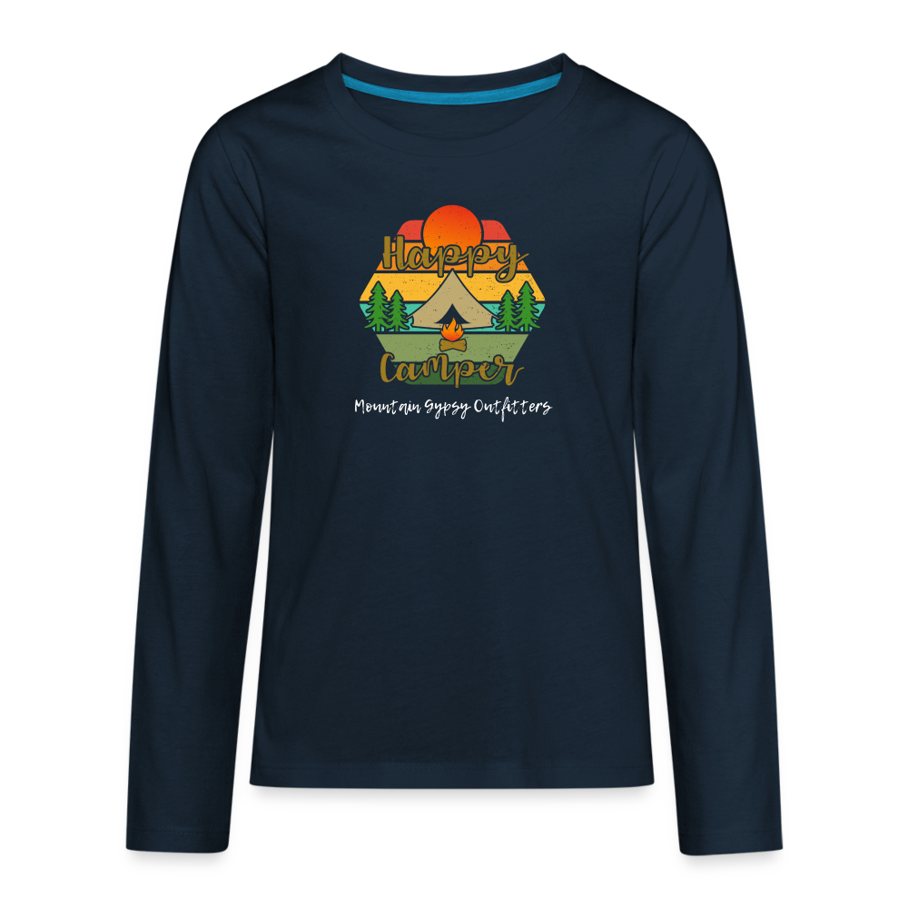 Happy Camper Kids Long Sleeve - deep navy