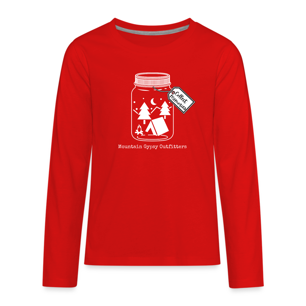 Collect Memories Kids Long Sleeve - red